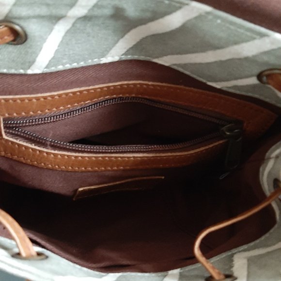 JOYN Fabric Mini Fold Over Backpack - Sage Refraction - Picture 5 of 6